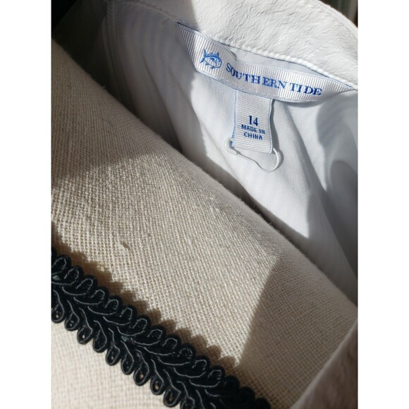 NEW Southern Tide Sky Blue Erica Performance Seersucker Dress Women’s 14 - Picture 7 of 16